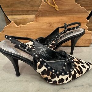 White House Black Market Brown and Black Stiletto Heels